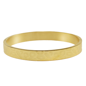 Stainless Steel - Rostfrei Stahl Armb&auml;nder Leopard Print Gold