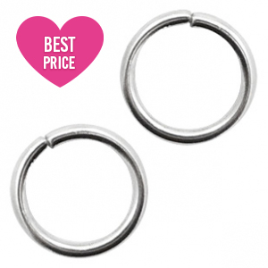 Zubeh&ouml;r aus Stainless Steel - Rostfreiem Stahl Binderinge 6mm Antik silber
