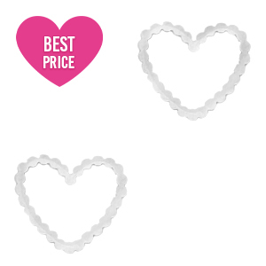 Anh&auml;nger aus Stainless Steel - Rostfreiem Stahl Zwischenst&uuml;ck Heart Silber