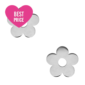Anh&auml;nger aus Stainless Steel - Rostfreiem Stahl flower Silver