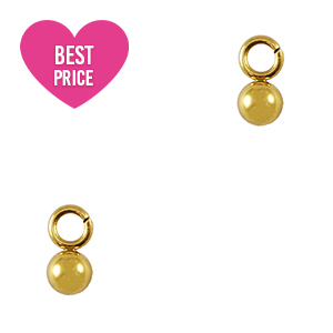 Anh&auml;nger aus Stainless Steel - Rostfreiem Stahl Ball 3mm Gold