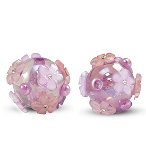 Perlen Acryl Flower Purple-pink