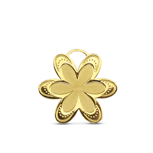 Anh&auml;nger aus Stainless Steel - Rostfreiem Stahl Flower Gold