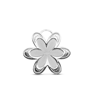Anh&auml;nger aus Stainless Steel - Rostfreiem Stahl Flower Silver