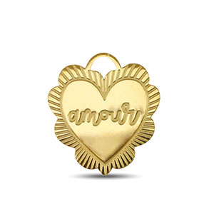 Anh&auml;nger aus Stainless Steel - Rostfreiem Stahl ''amour'' Gold