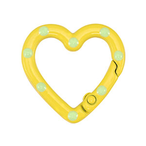 Farbiges Zubeh&ouml;r F&uuml;r Schl&uuml;ssel Anh&auml;nger Heart Yellow-green