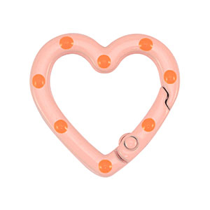 Farbiges Zubeh&ouml;r F&uuml;r Schl&uuml;ssel Anh&auml;nger Heart Pink-orange