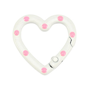 Farbiges Zubeh&ouml;r F&uuml;r Schl&uuml;ssel Anh&auml;nger Heart White-pink