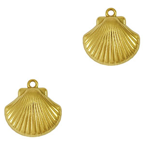 Anh&auml;nger aus Stainless Steel - Rostfreiem Stahl Shell Gold