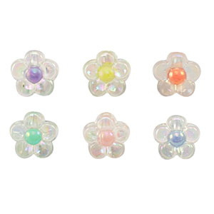Perlen Acryl Flower Multicolor