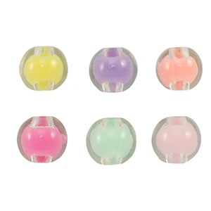 Perlen Acryl Runden Heart Multicolor