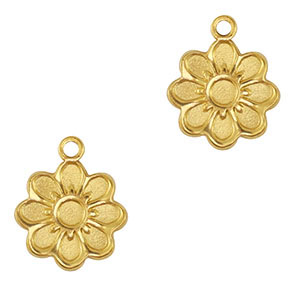 Anh&auml;nger aus Stainless Steel - Rostfreiem Stahl Flower Gold