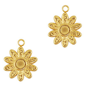 Anh&auml;nger aus Stainless Steel - Rostfreiem Stahl Sunflower Gold