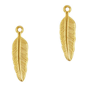 Anh&auml;nger aus Stainless Steel - Rostfreiem Stahl Feather Gold