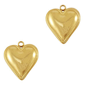 Anh&auml;nger aus Stainless Steel - Rostfreiem Stahl Heart Gold