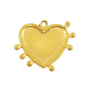 Anh&auml;nger aus Stainless Steel - Rostfreiem Stahl Heart Gold