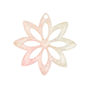 Anh&auml;nger aus Resin Flower Light pink