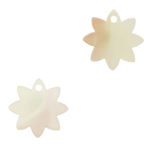 Anh&auml;nger aus Resin Flower Beige