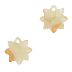 Anh&auml;nger aus Resin Flower Copper orange