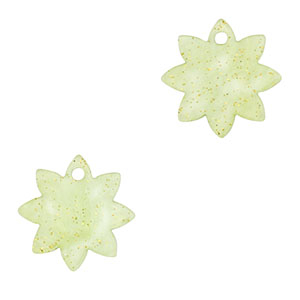 Anh&auml;nger aus Resin Flower Light green