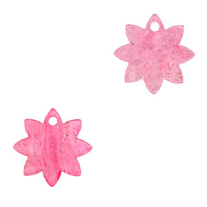 Anh&auml;nger aus Resin Flower Pink