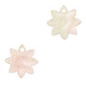 Anh&auml;nger aus Resin Flower Light pink