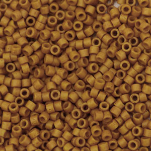Miyuki Perlen 11/0 delica's Opaque dyed pumpkin brown DB-653