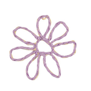 Bast Anh&auml;nger Flower 55mm Lilac