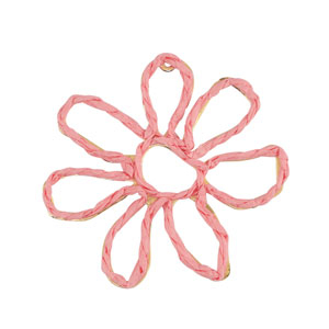 Bast Anh&auml;nger Flower 55mm Light pink