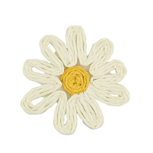 Bast Anh&auml;nger Flower 50mm White