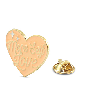 Anstecker Heart "More self love" Light peach-gold
