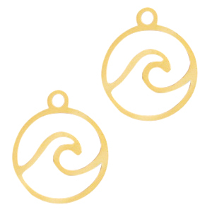 Anh&auml;nger aus Stainless Steel - Rostfreiem Stahl Welle Gold