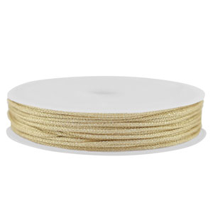 Band Macram&eacute; geflochten 1mm Light gold metallic