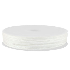 Band Macram&eacute; geflochten 1mm White metallic
