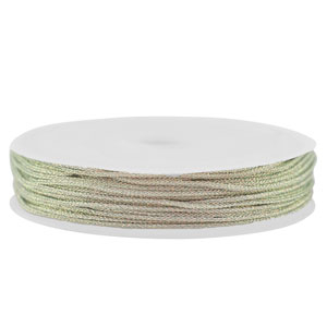 Band Macram&eacute; geflochten 0,8mm Silver-pink metallic