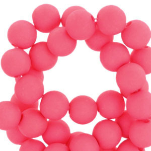4 mm Perlen aus Acryl Neon pink