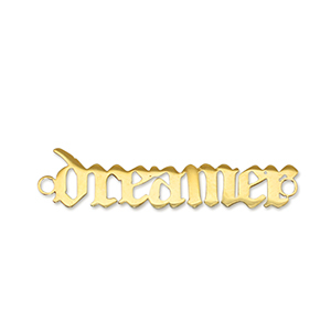 Anh&auml;nger aus Stainless Steel - Rostfreiem Stahl Zwischenst&uuml;ck ''dreamer'' Gold