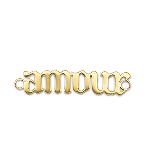 Anh&auml;nger aus Stainless Steel - Rostfreiem Stahl Zwischenst&uuml;ck ''amour'' Gold