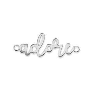 Anh&auml;nger aus Stainless Steel - Rostfreiem Stahl Zwischenst&uuml;ck ''adore'' Silver