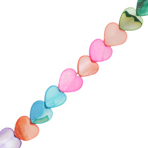 Perle Muschel Heart Multicolour