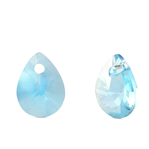 Anh&auml;nger aus Kristallglas drop Aqua