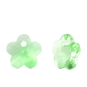 Anh&auml;nger aus Kristallglas Flower Light green