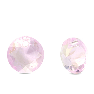 Anh&auml;nger aus Kristallglas Round Light pink