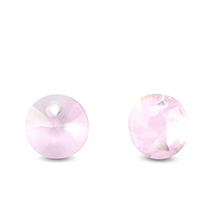 Anh&auml;nger aus Kristallglas Round Light pink