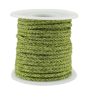 Trendy Kordel geflochten 3.5mm Green-silver