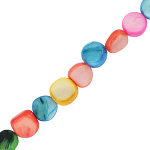 Perlmuttperlen Viereckig Multicolor
