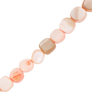 Perle Muschel Square Pink-sand brown