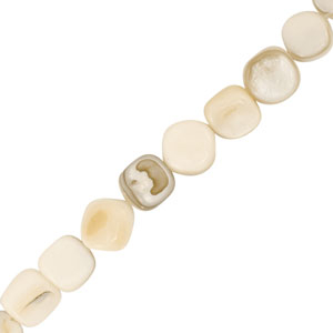 Perle Muschel Square White-sand brown
