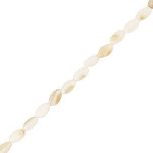 Perle Muschel Oval White-sand brown