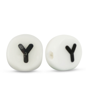 Keramik Buchstaben Y White-black